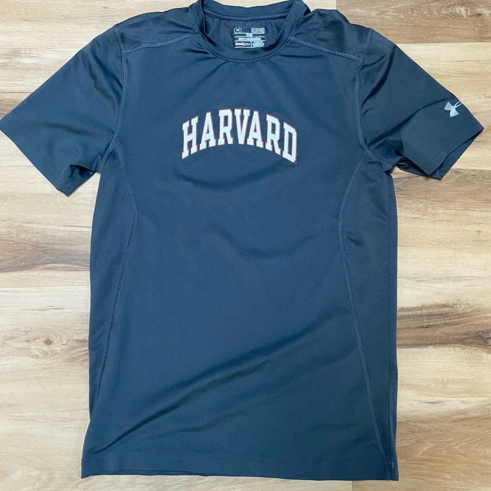 Harvard University Shirt Mens Small Heatgear‎ Fitted Crewneck Activewear